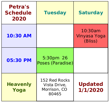 earthview yoga schedule